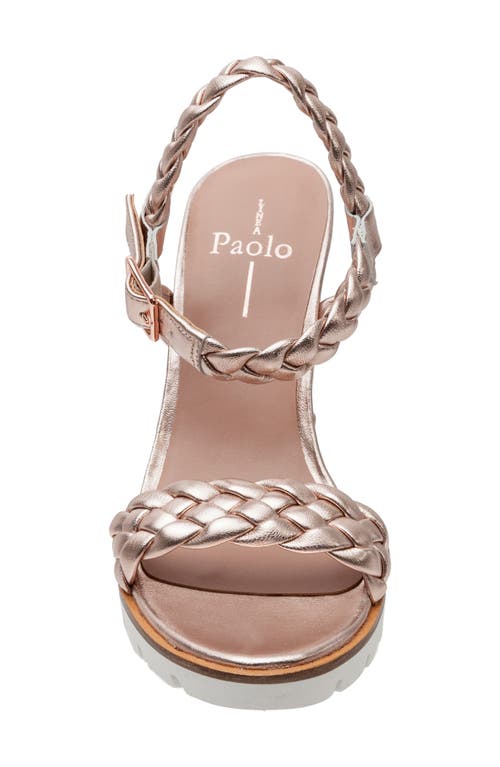 Linea Paolo Esie Ankle Strap Wedge Sandal In Rose Quartz