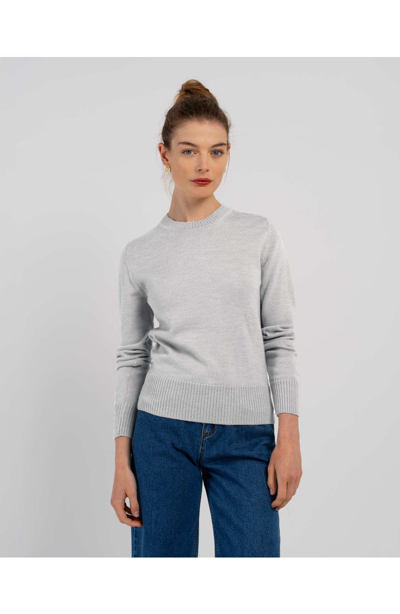 Kettlewell Minna Long Sleeve Crew Neck Sweater, Main, color, Light Dove Grey