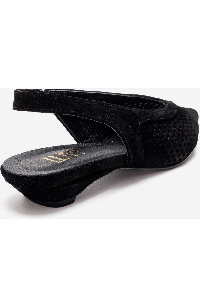 Forever & Always Shoes Lieve Leather Slingback Pump, Alternate, color, Black Suede