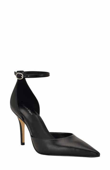 Calvin Klein Olettia Ankle Strap Pointed Toe Pump