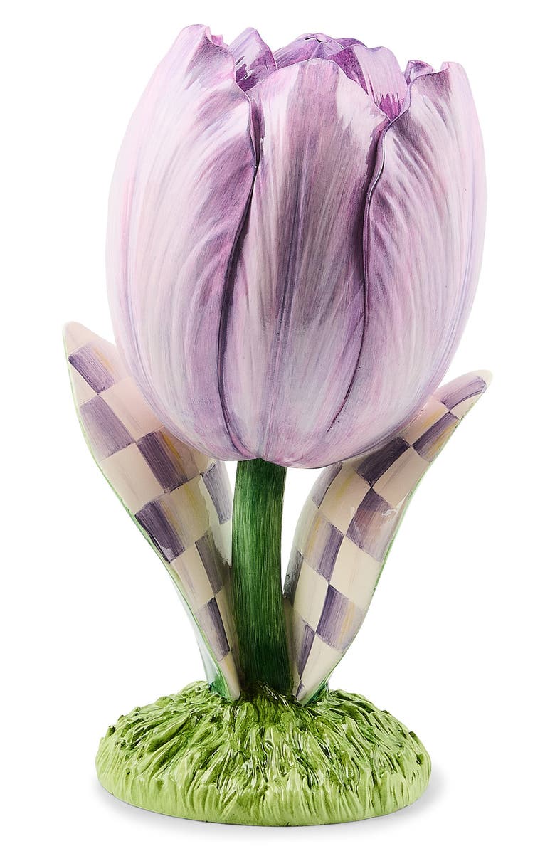 MACKENZIE CHILDS Tulip Trophy Figurine, Main, color, Purple