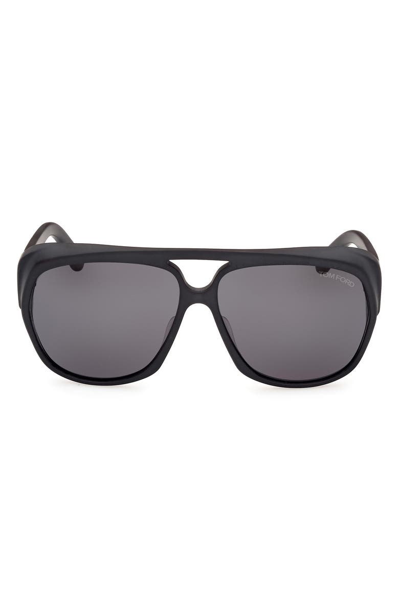 TOM FORD Jayden 61mm Pilot Sunglasses, Main, color, 