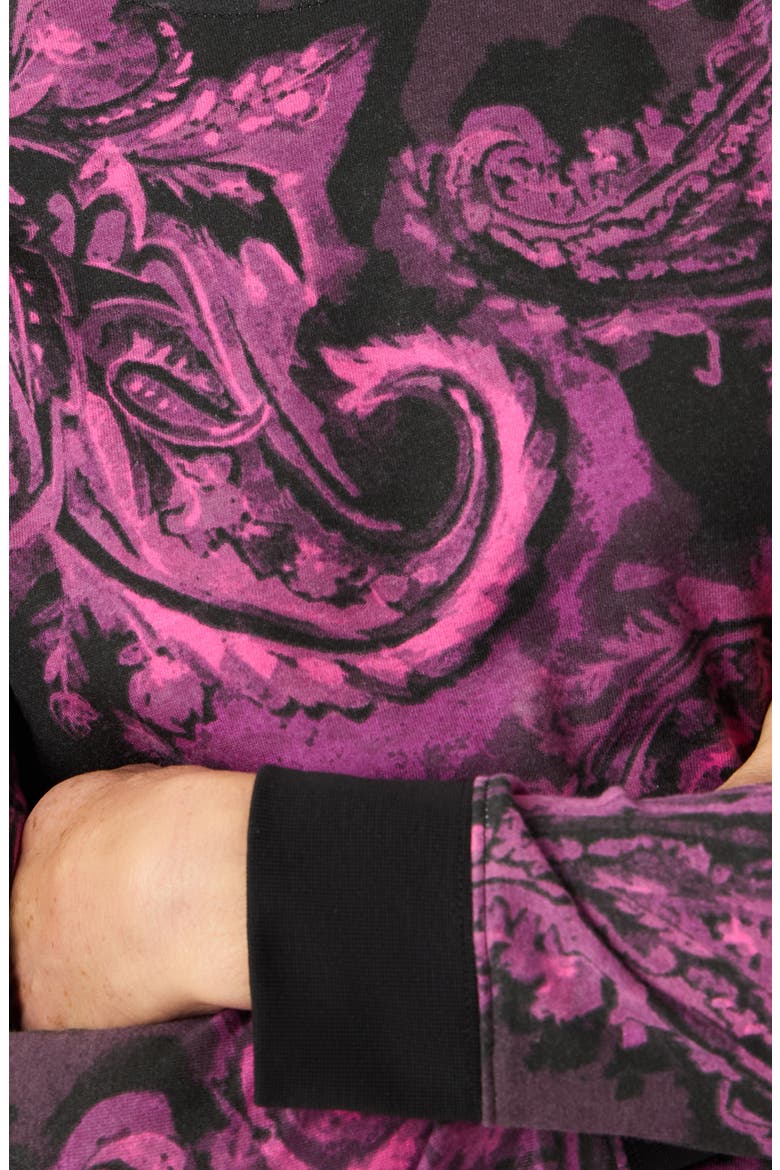 Paisley Long Sleeve T-Shirt, Alternate, color, BERRY