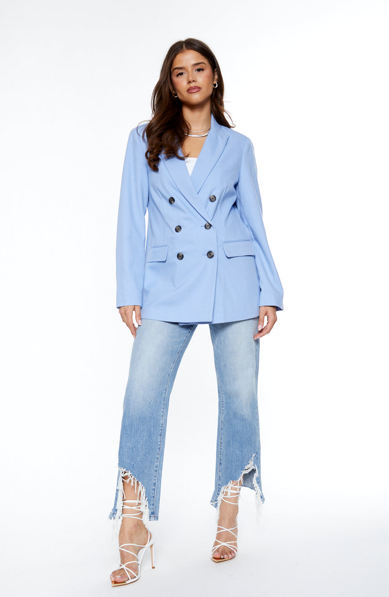 BLUE REVIVAL Your Ex Boyfriends Blazer, Alternate, color, Periwinkle Blue