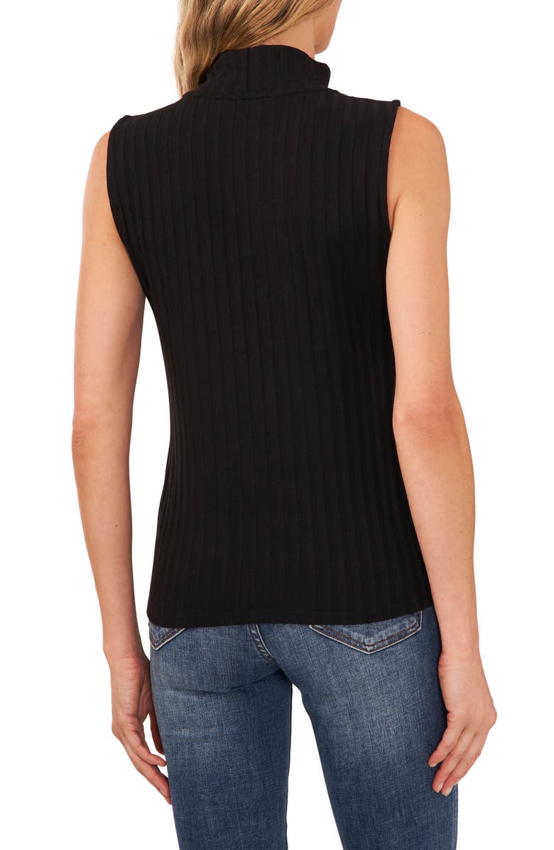 CeCe Mock Neck Rib Tank, Alternate, color, 