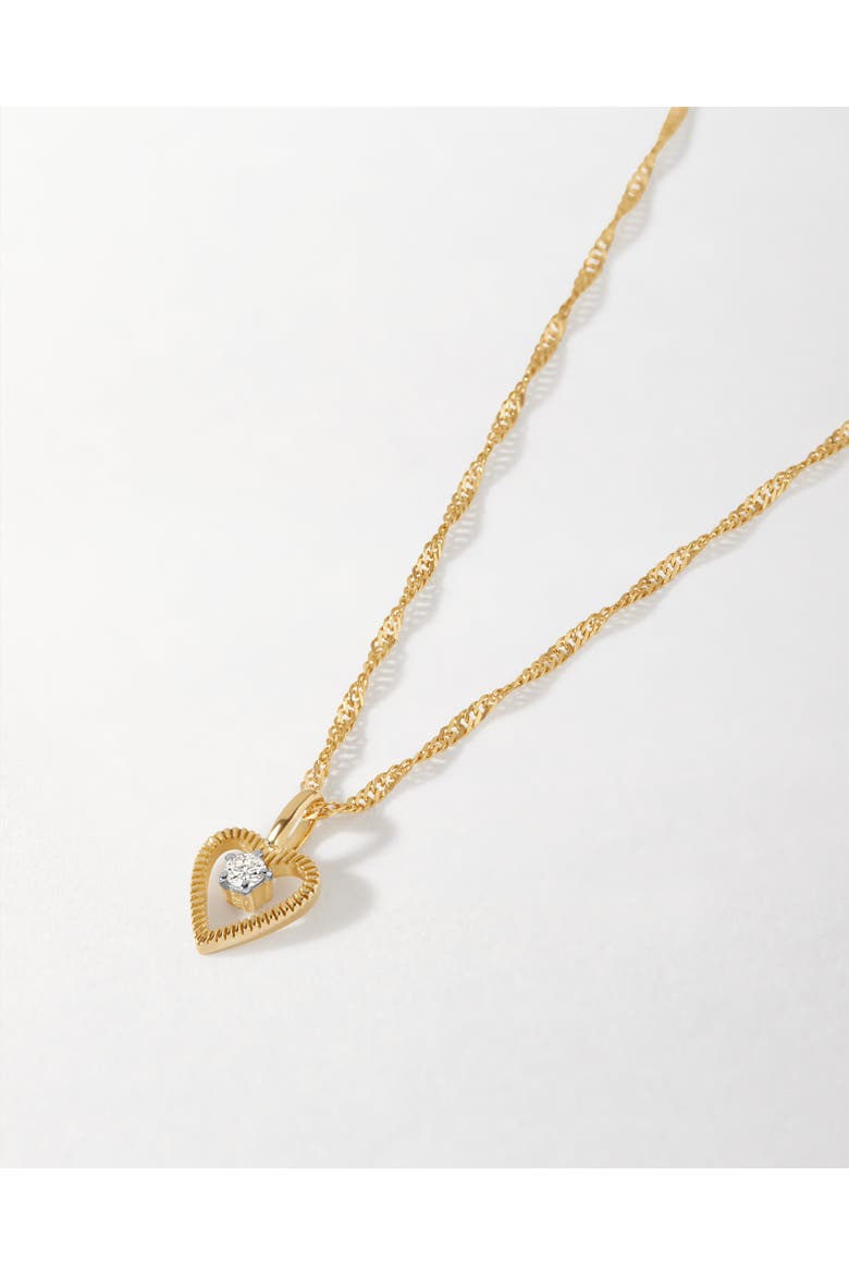 Heart Diamond Pendant Necklace, Alternate, color, Heart