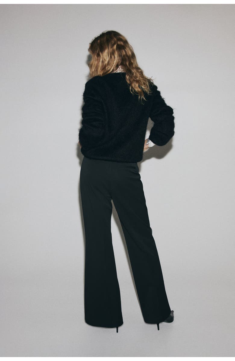 H&M Flared Belted Trousers, Alternate, color, 