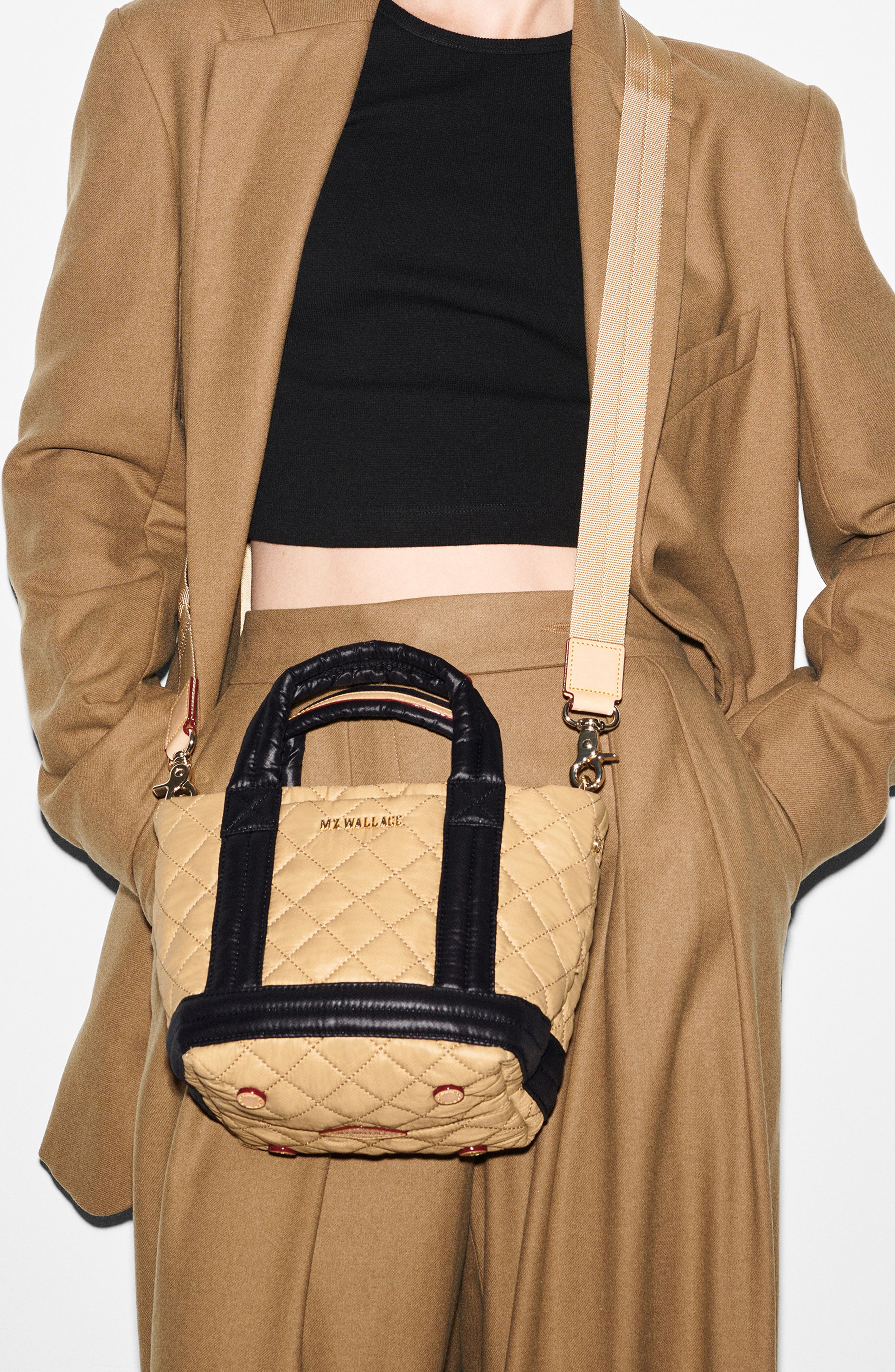MZ Wallace Mini Empire Quilted Nylon Tote, Alternate, color, 