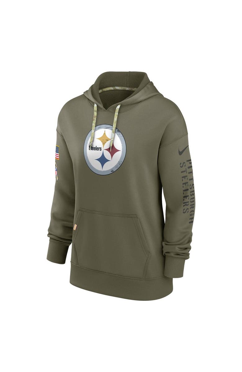 Nike Women's Nike Olive Pittsburgh Steelers 2022 Salute To Service Performance Pullover Hoodie, Alternate, color,