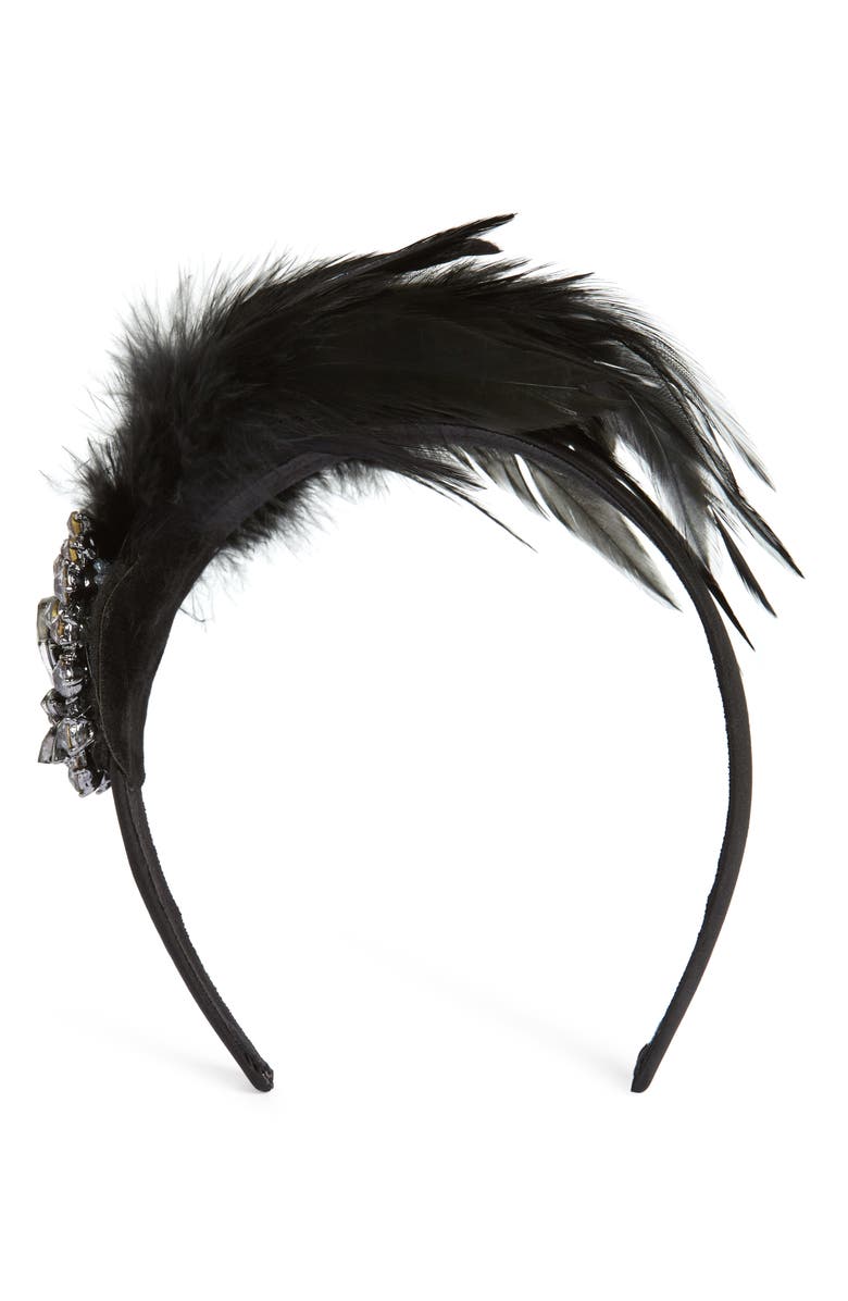 Tasha Crystal Feather Headband, Alternate, color, 