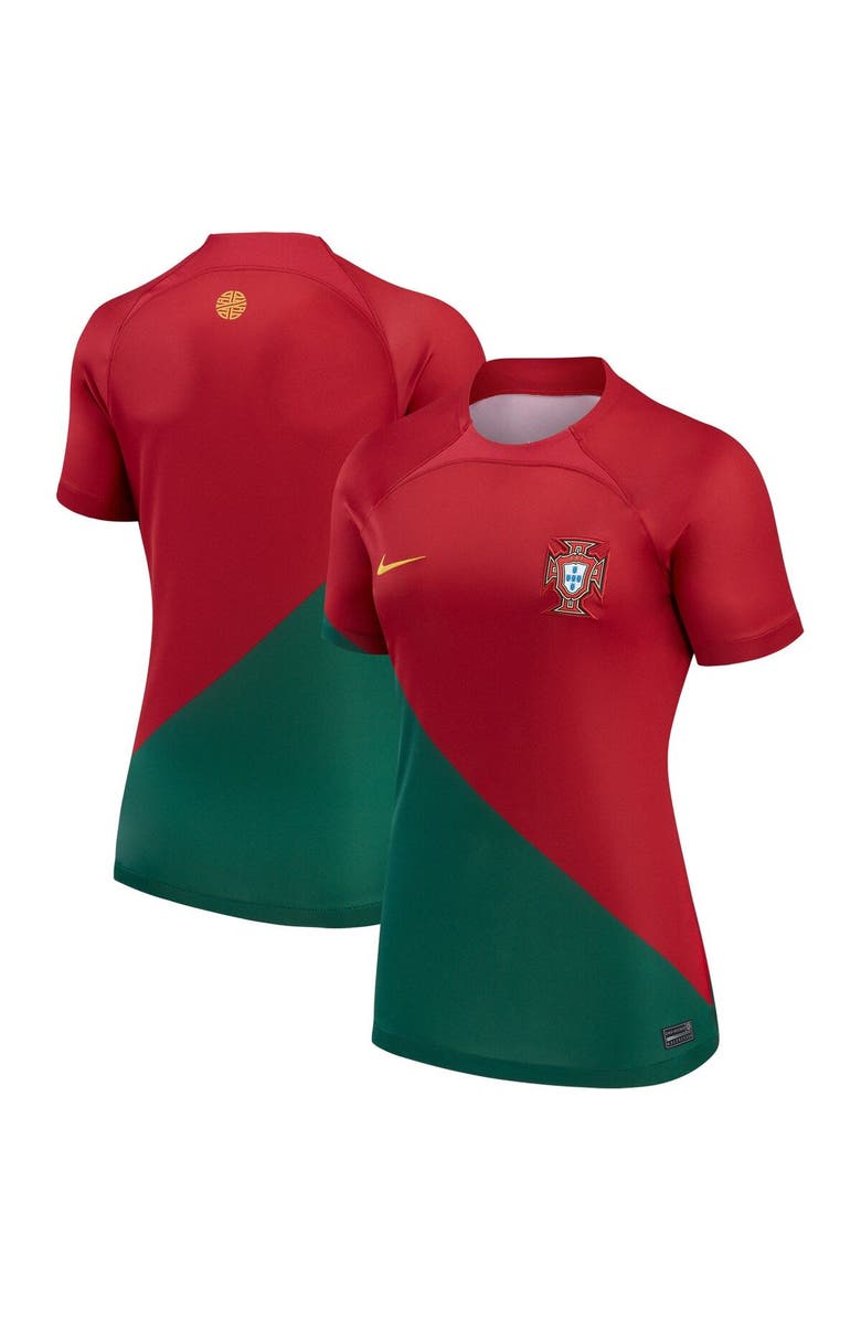 Nike Women's Nike Red Portugal National Team 2022/23 Home Breathe Stadium Replica Blank Jersey, Main, color, 