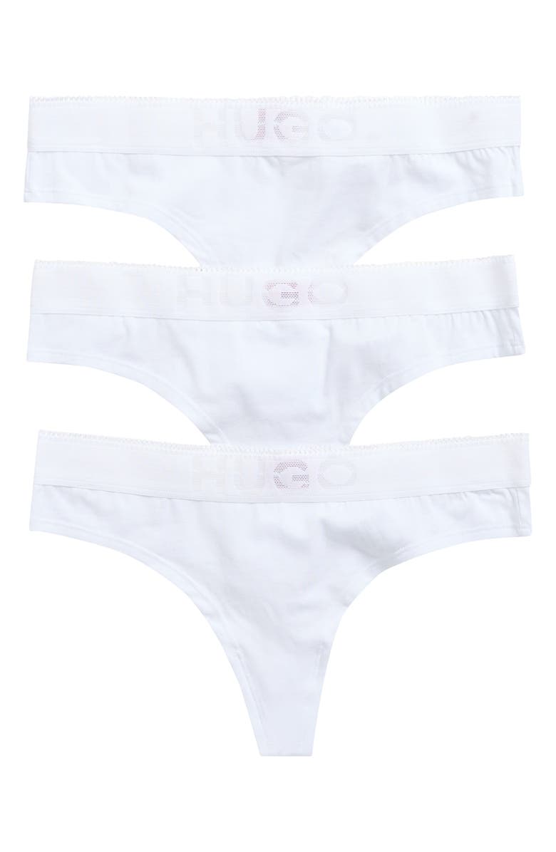 BOSS 3-Pack Thongs, Main, color, White