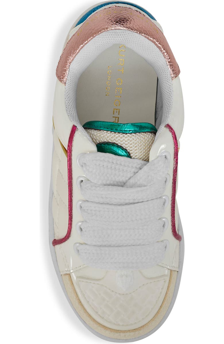 Kurt Geiger London Kids' Mini Southbank Sneaker, Alternate, color, White Multi