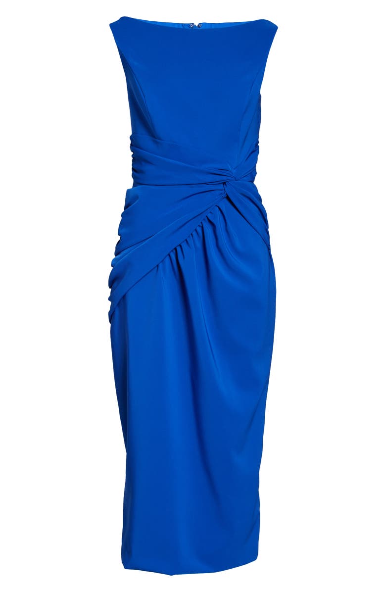Kay Unger Sabina Twist Front Midi Dress, Alternate, color, 