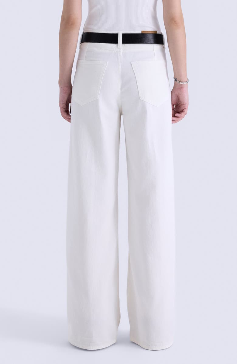 Pistola Sydney High Waist Wide Leg Jeans, Alternate, color, Egret