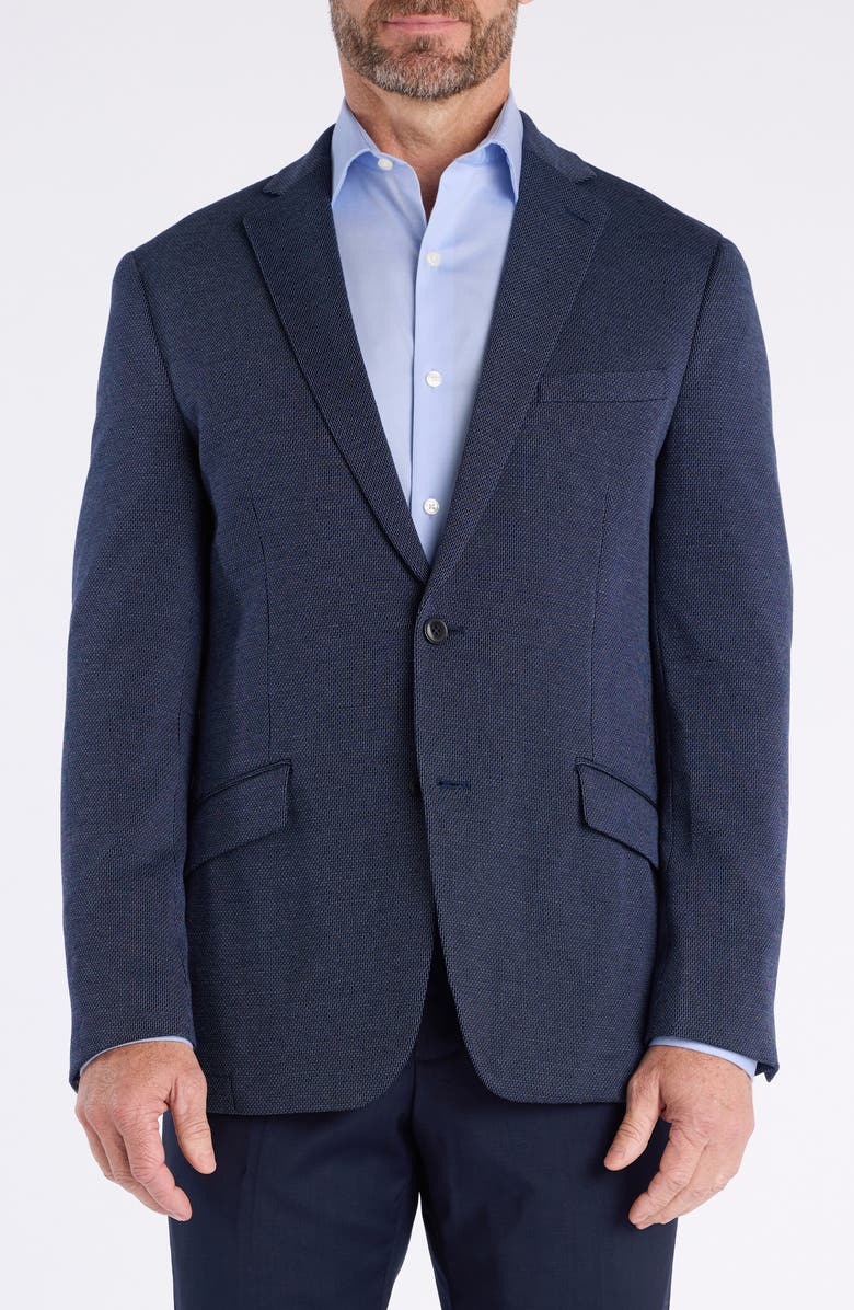 SAVILE ROW CO Textured Knit Sport Coat, Main, color, Dark Blue