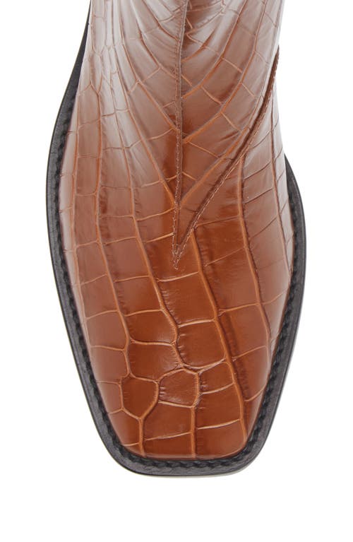 Amiri Croc-effect Leather Chelsea Boots In Brown