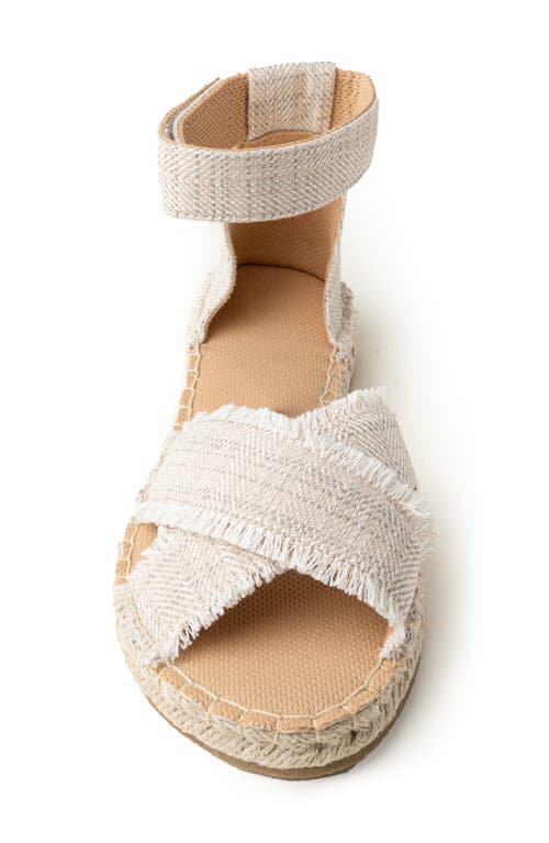 Minnetonka Pemma Ankle Strap Sandal In Tan Herringbone