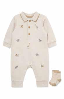 Safari Polo Romper & Socks Set