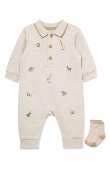 Safari Polo Romper & Socks Set