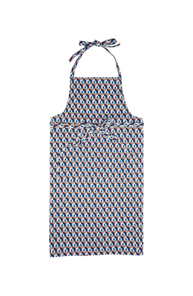 La DoubleJ Apron With Pocket Cubi Blue, Main, color, Cubi Blue