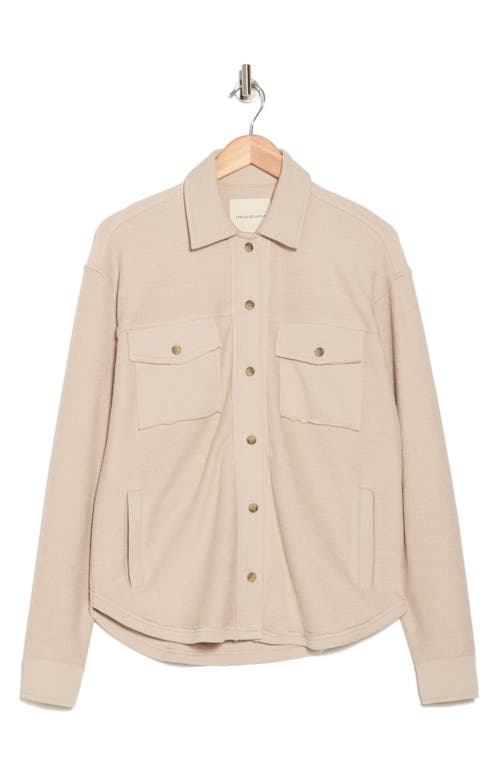 Thread & Supply Chevron Knit Shacket In Taupe