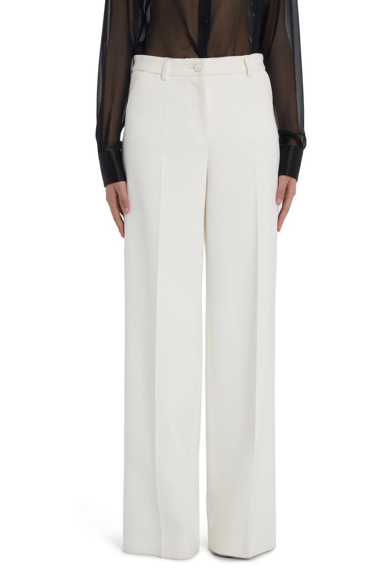 Wide Leg Crepe Pants, Main, color, NATURAL WHITE