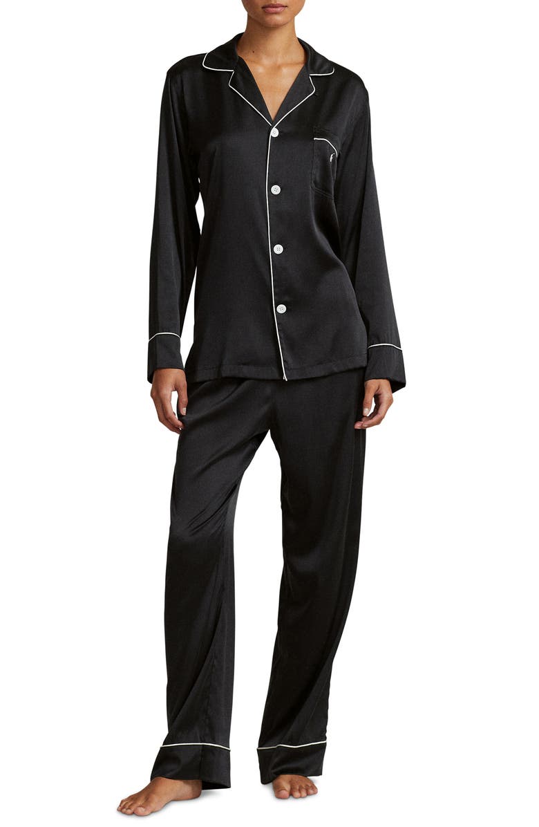 Polo Ralph Lauren Stretch Silk Pajamas, Main, color, 