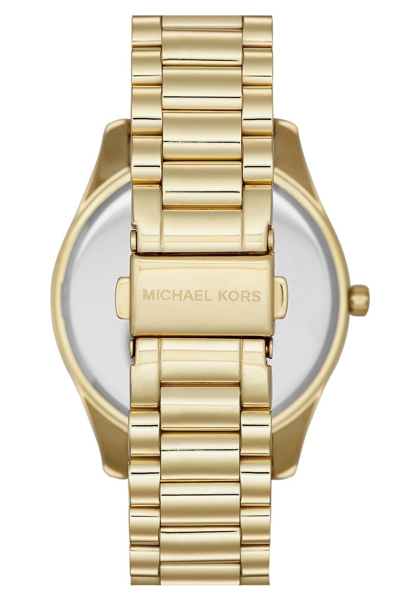 Michael Kors 'Blake' Bracelet Watch, 42mm, Alternate, color, GOLD/ EMERALD GREEN