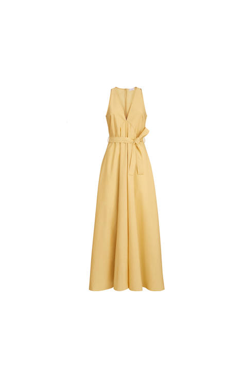 Poplin belted dress