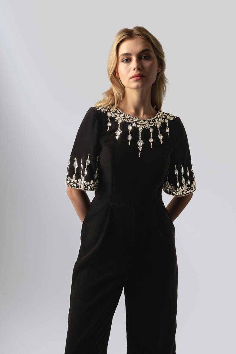 Luna Black Jumpsuit, Alternate, color, Black