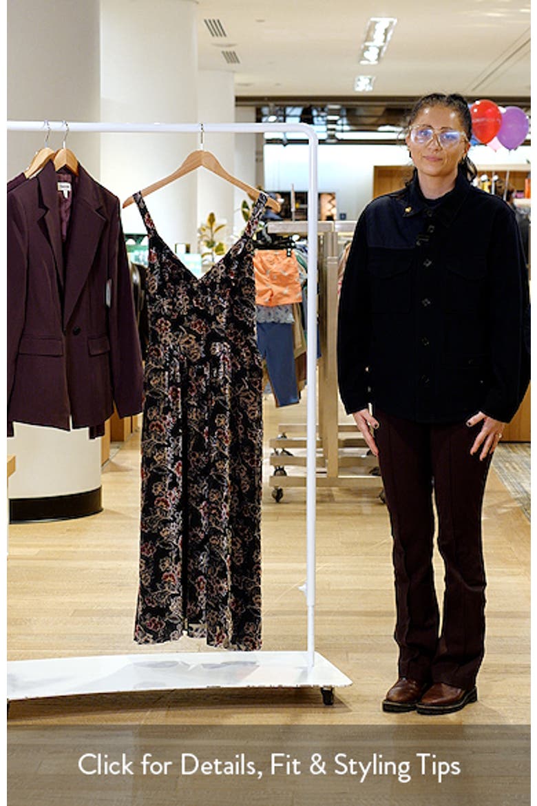 Rosalyn Corset Seam Velvet Midi Dress video