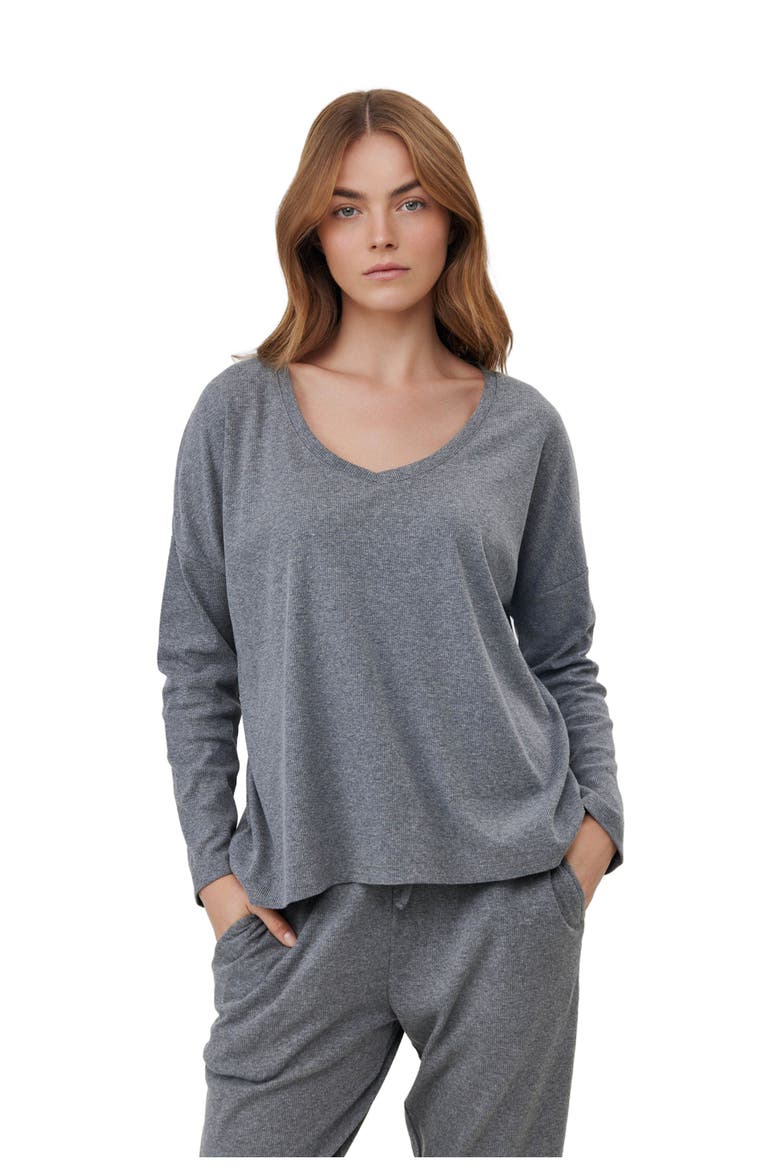 Sandy Days Loungewear Top, Main, color, Grey