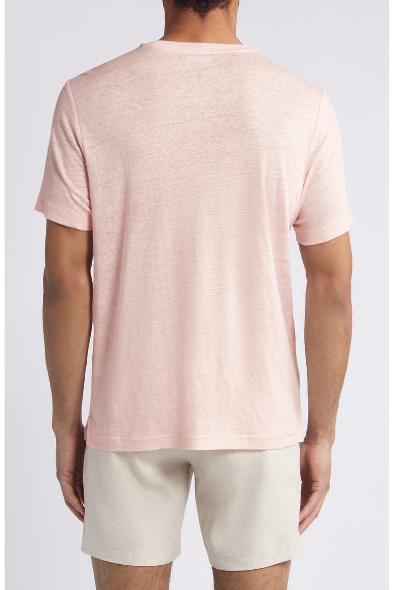 Men's Linen Crewneck T-Shirt, Alternate, color, PINK CAKE