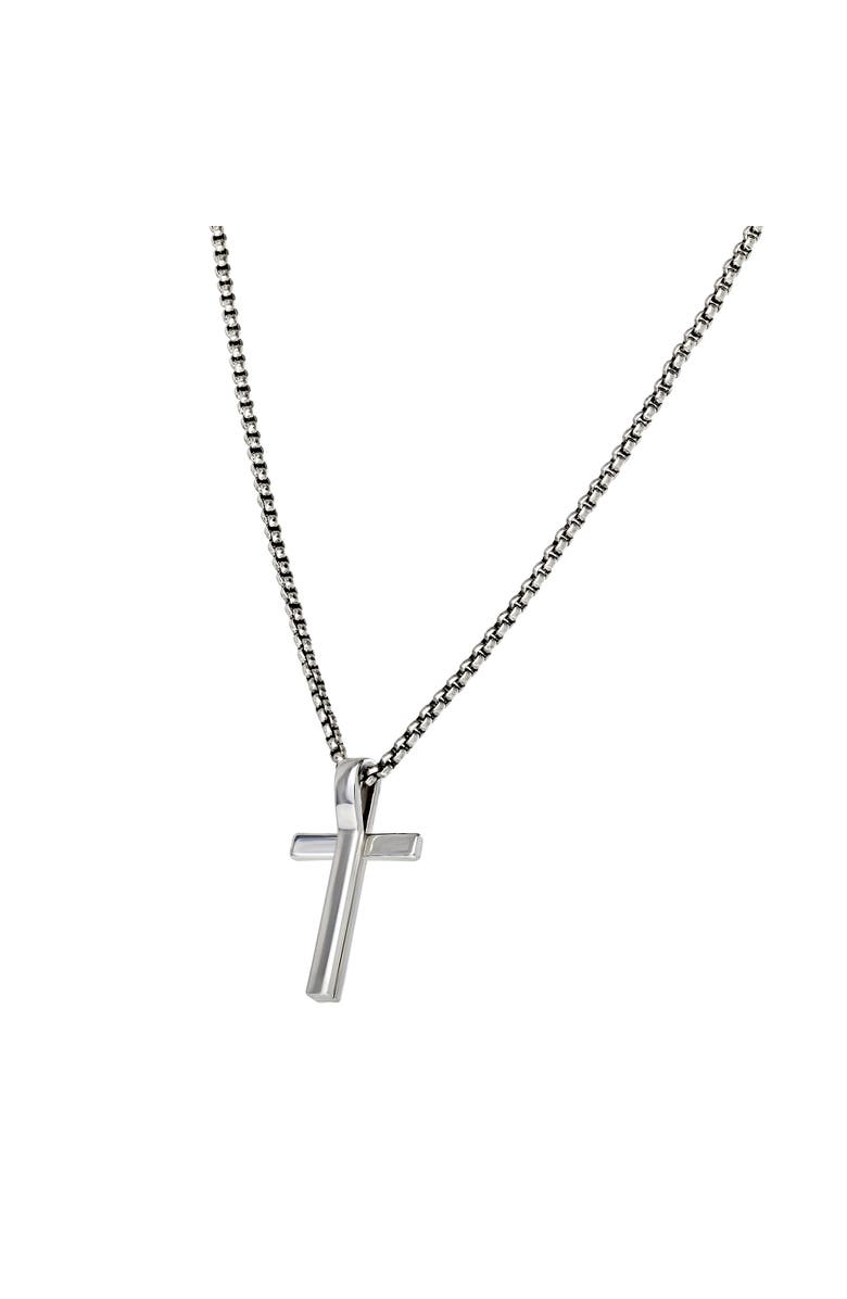 Lucky Brand Cross Pendant Necklace - 22'', Alternate, color, Silver