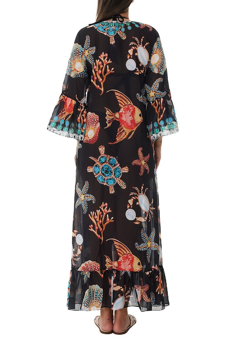 Starfish Ruffle Duster, Alternate, color, BLACK
