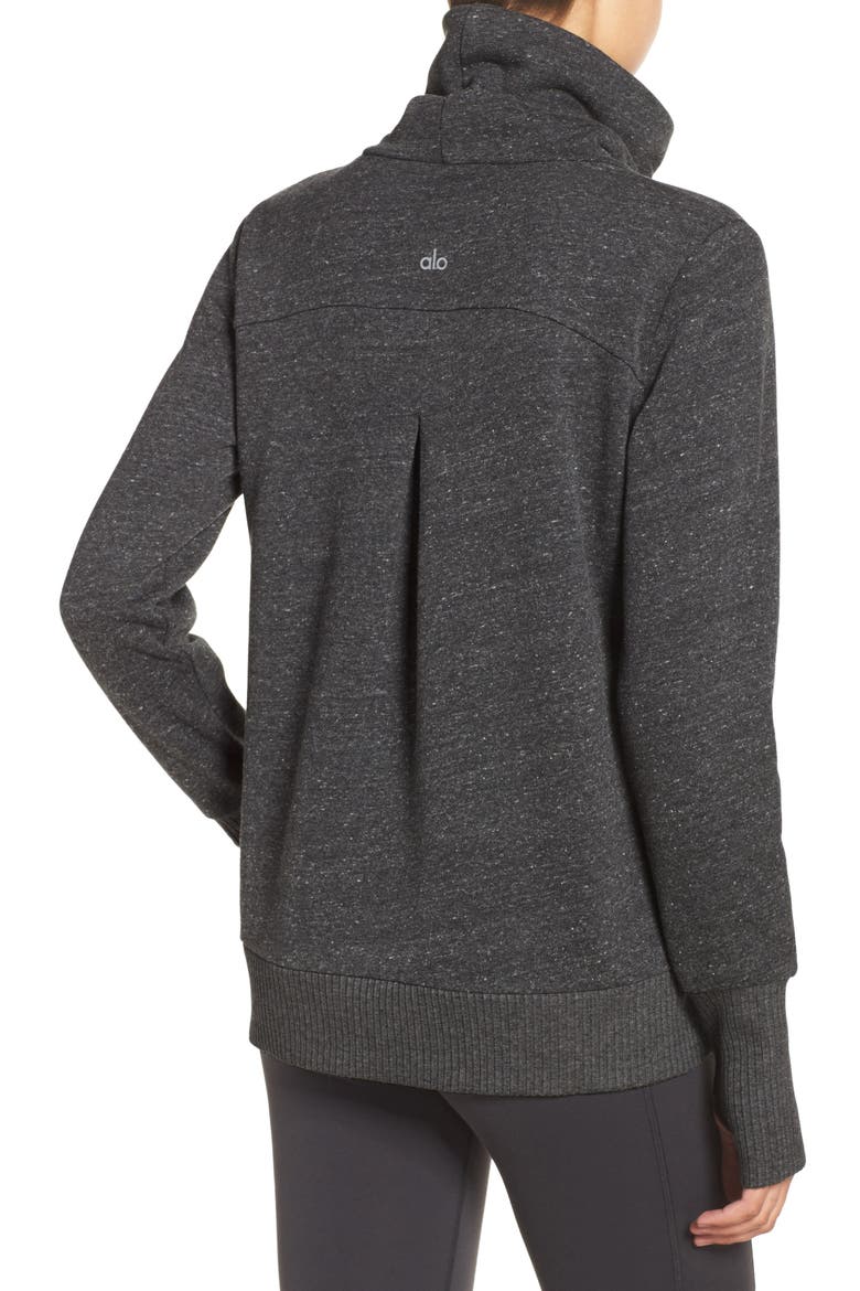 Haze Funnel Neck Sweatshirt, Alternate, color, CHARCOAL HEATHER