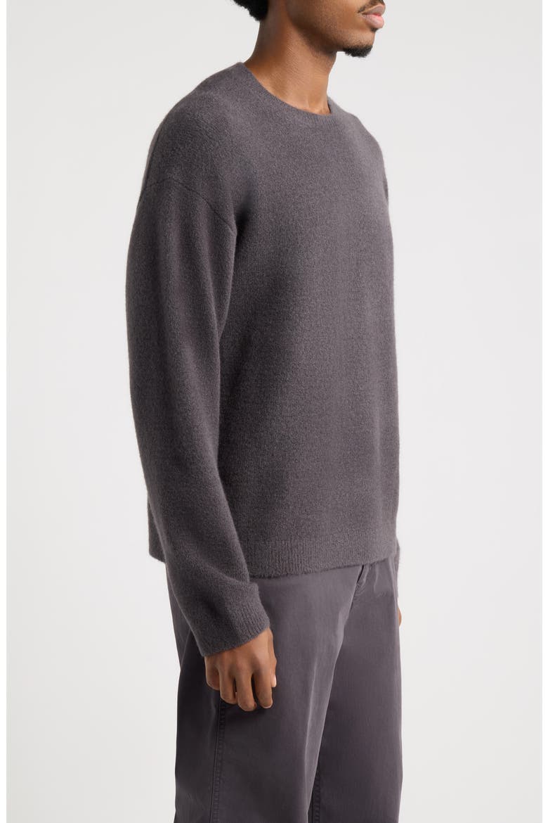 Fuzzy Crewneck Sweater, Alternate, color, GREY DEPTHS