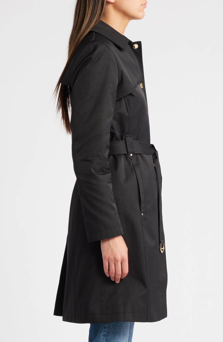 Via Spiga Water Resistant Cotton Blend Coat with Removable Hood, Alternate, color, 