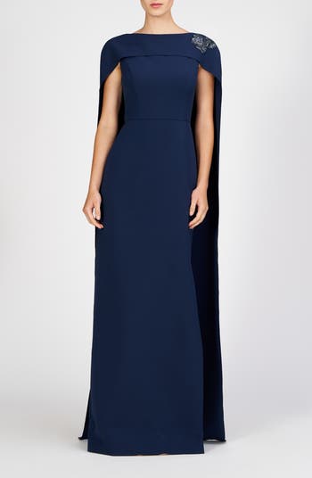 Kay Unger Alexandria Cape Sleeve Gown | Nordstrom Kay Unger Alexandria Cape Sleeve Gown | Nordstrom