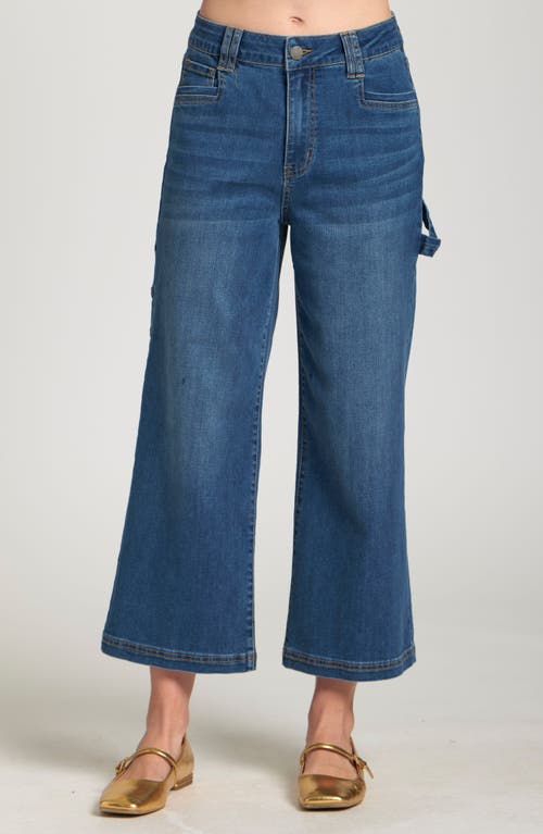Apny Ankle Length Carpenter Jeans In Blue