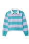 selected Pastel Lilac/Green Stripe