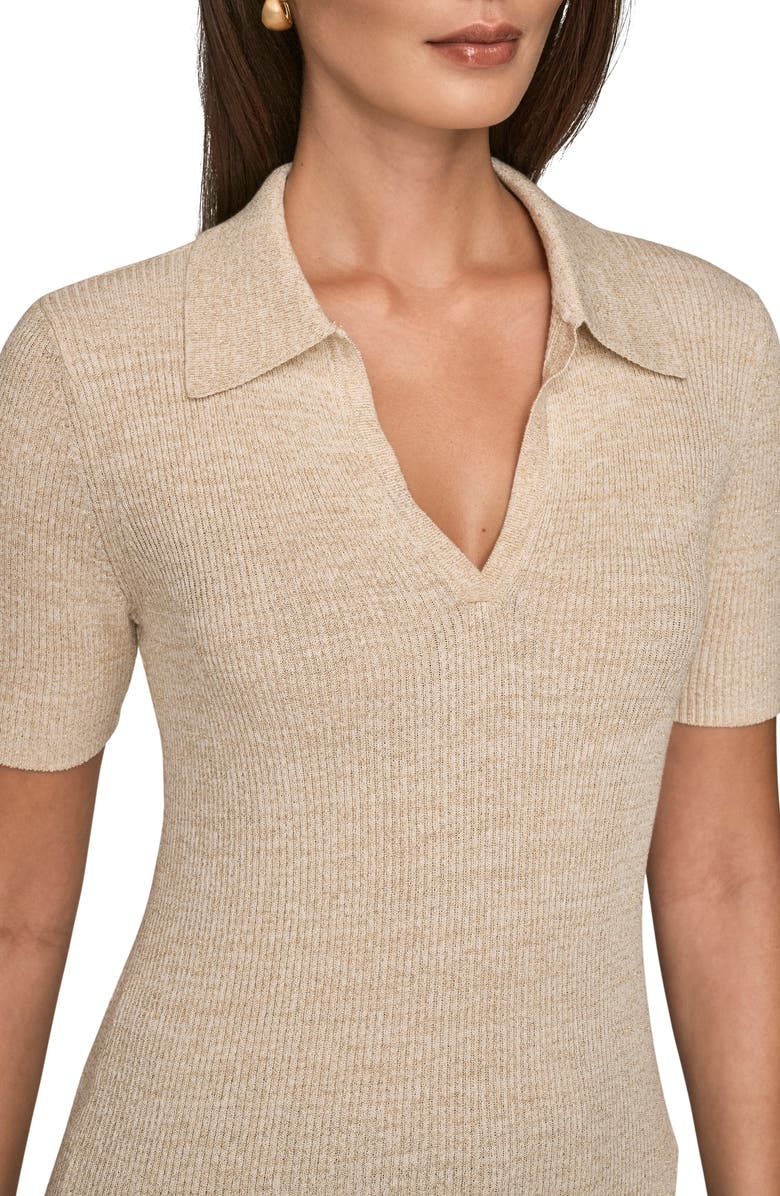 Donna Karan New York Metallic Collar Sweater, Alternate, color, Cream/ Gold