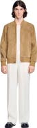 SANDRO Zip-up split leather jacket