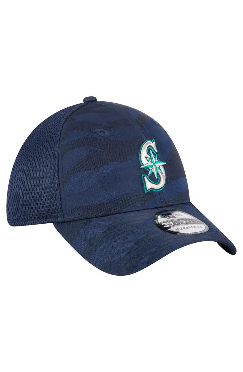New Era Men's New Era Navy Seattle Mariners Subtle Camo 39THIRTY Flex Hat, Alternate, color, 
