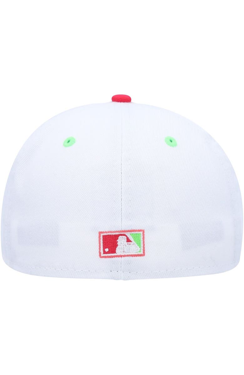 New Era Men's New Era White/Coral Arizona Diamondbacks 1998 Inaugural Season Strawberry Lolli 59FIFTY Fitted Hat, Alternate, color, 