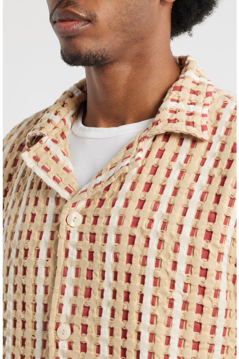 Lano Camp Shirt, Alternate, color, RED