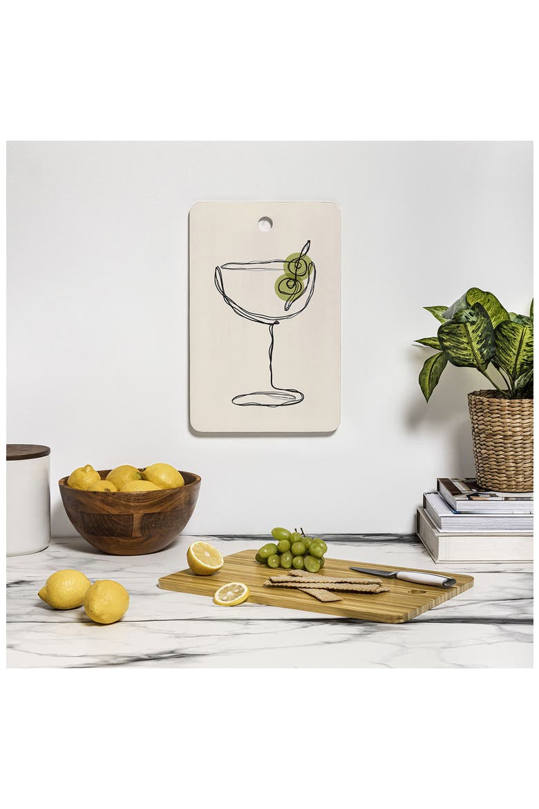 Cherry Checkered Wood Cutting Board, Alternate, color, BEIGE