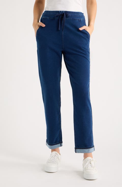 Drawstring Denim Joggers