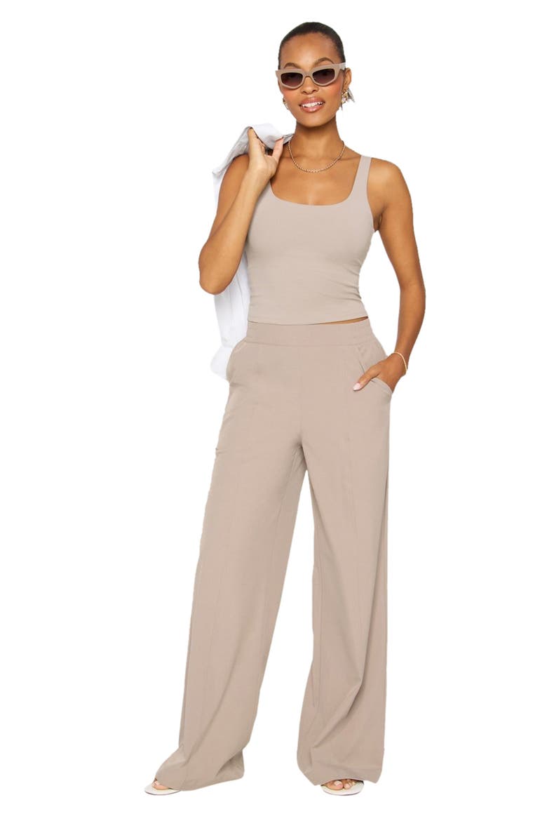 Downtown Wide Leg Pant, Alternate, color, Brutalist Khaki